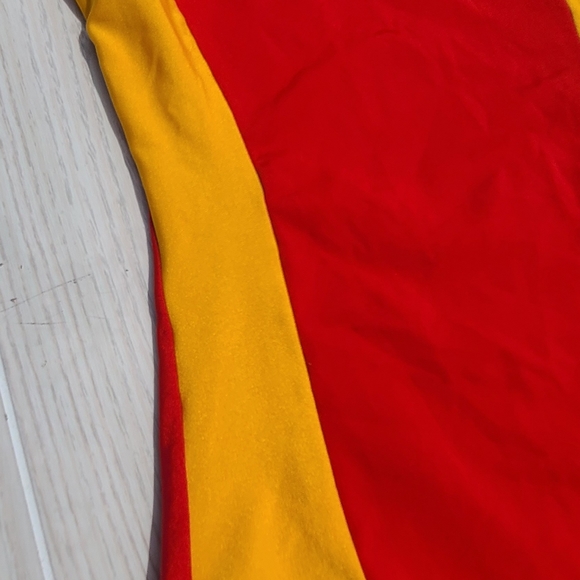 Pandora One Piece Swimsuit Bathing Suit Red With Yellow Stripe Large - Picture 2 of 9